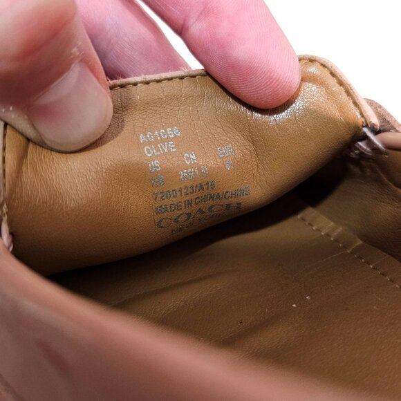 VTG COACH Womens Sz 11 Pink Patent Leather Olive Penny Loafer Shoes Preppy Work - Picture 9 of 12